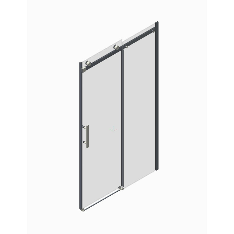 Дверь в нишу Koer SR SD01-120x200-TR-07 прозрачное стекло Easy Clean 8мм, графит (KR5378)