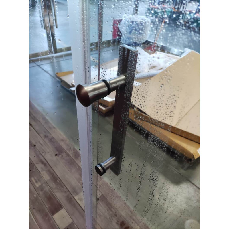 Дверь в нишу Koer SR SD01-120x200-TR-07 прозрачное стекло Easy Clean 8мм, графит (KR5378)