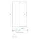 Дверь в нишу Koer SR SD01-120x200-TR-07 прозрачное стекло Easy Clean 8мм, графит (KR5378)