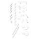 Дверь в нишу Koer SR SD01-120x200-TR-07 прозрачное стекло Easy Clean 8мм, графит (KR5378)
