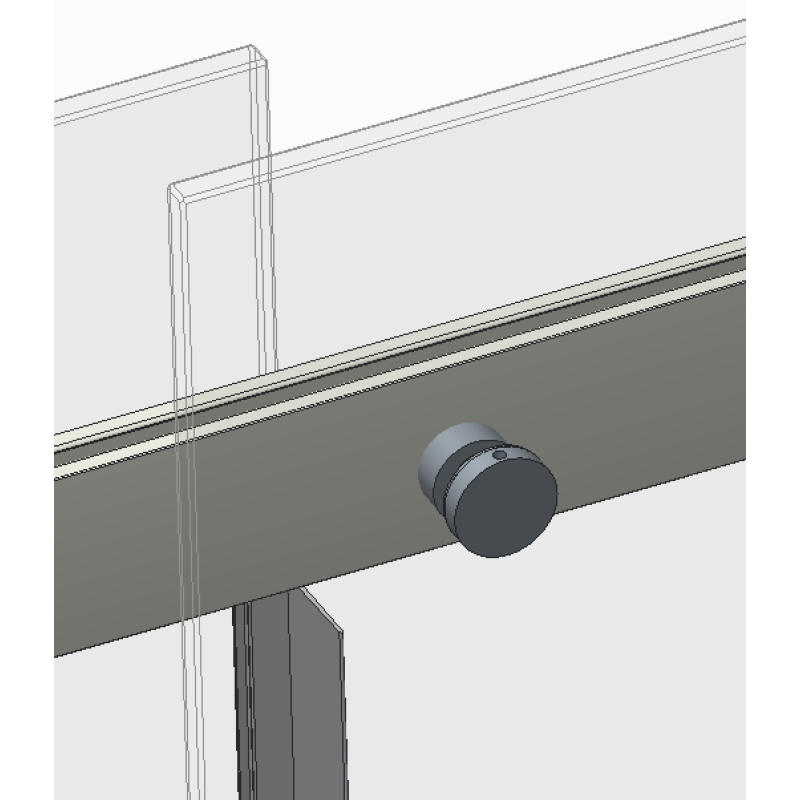 Дверь в нишу Koer SR SD01-120x200-TR-07 прозрачное стекло Easy Clean 8мм, графит (KR5378)