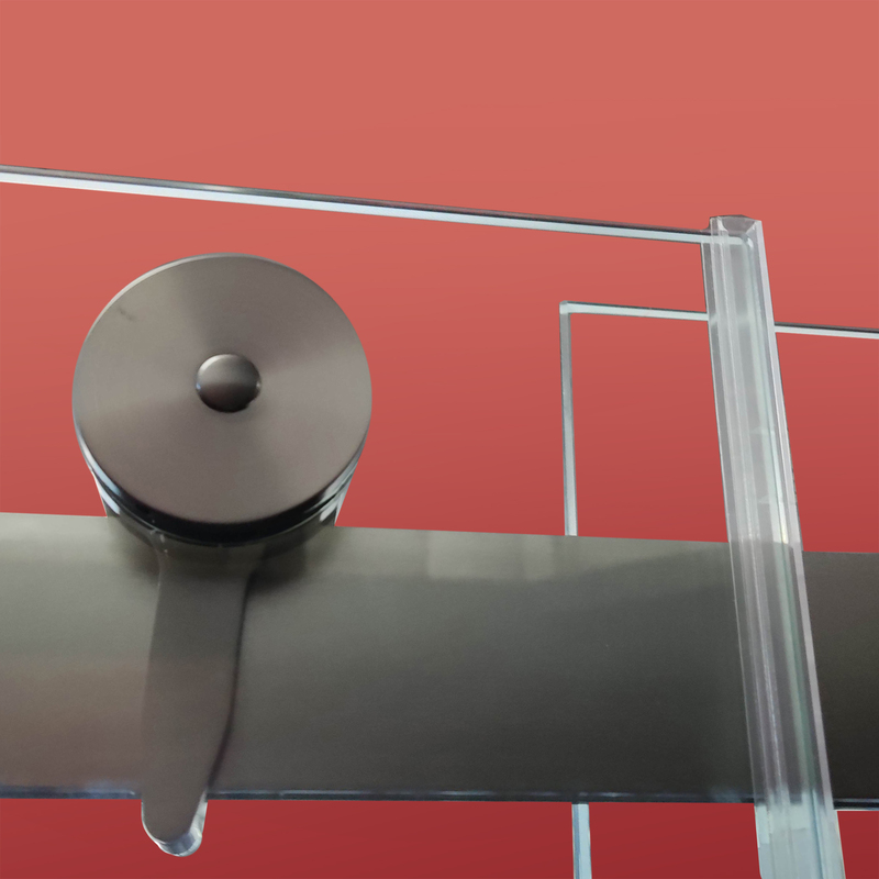 Дверь в нишу Koer SR SD01-120x200-TR-07 прозрачное стекло Easy Clean 8мм, графит (KR5378)