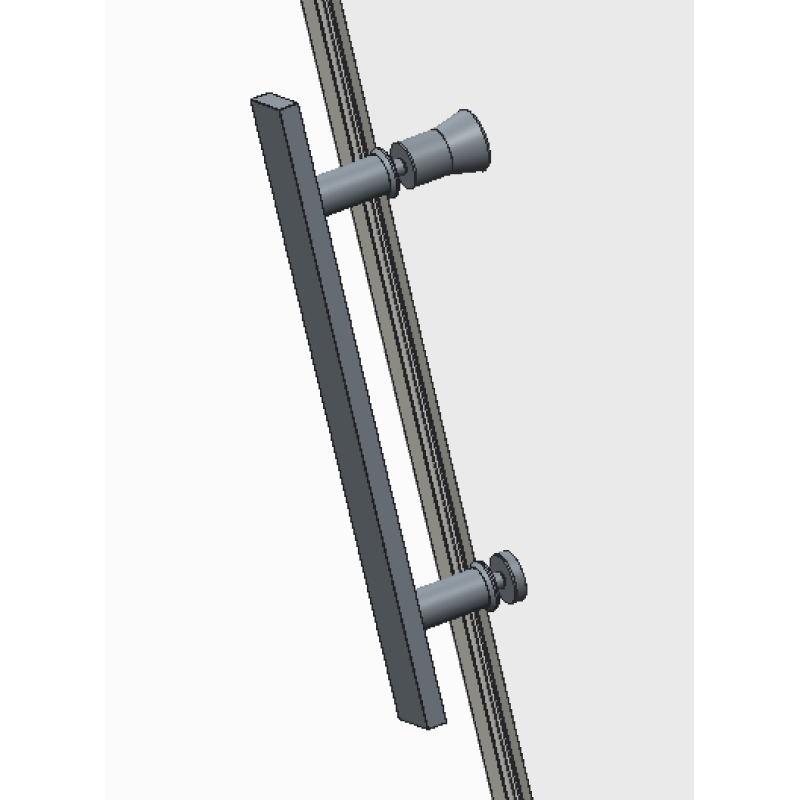 Дверь в нишу Koer SR SD01-120x200-TR-07 прозрачное стекло Easy Clean 8мм, графит (KR5378)