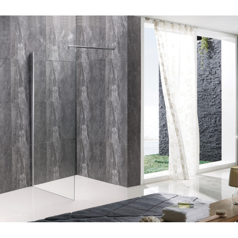 Душевая перегородка Mixxus Premium FLAT SP01-120x200-TR Chrome Walk-In прозрачное стекло 8мм (MI685