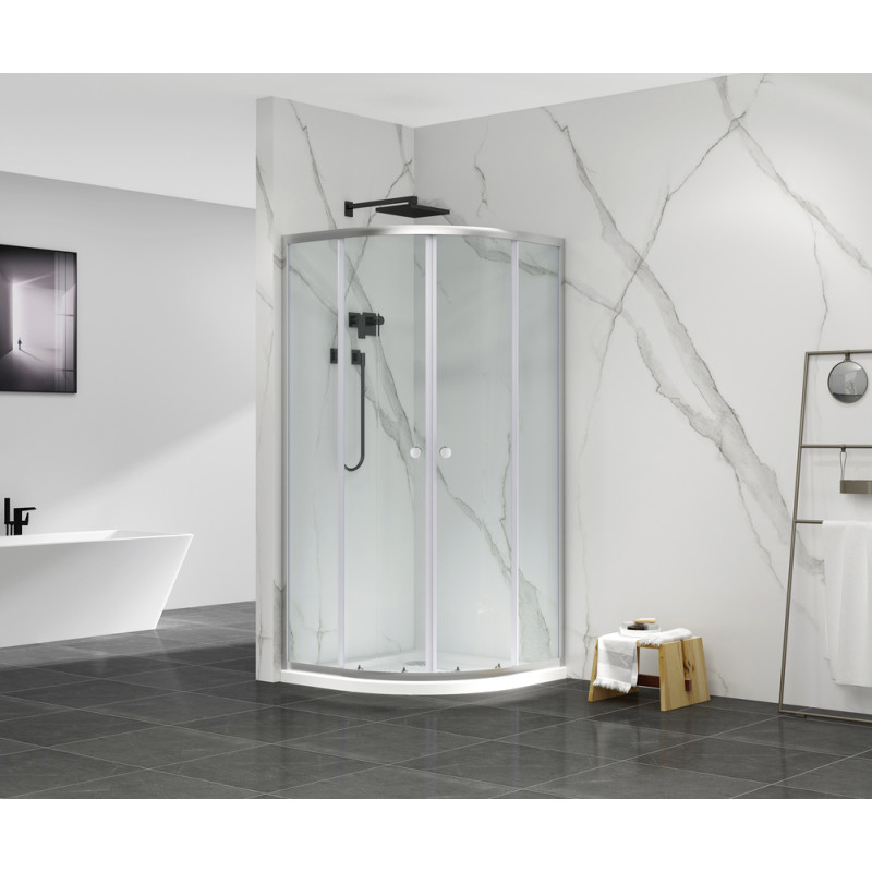 Душевая кабина без поддона Mixxus Premium DIVERSE SC01-90x90x195-TR Chrome прозрачное стекло 5мм (M