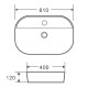Раковина накладная Mixxus Premium ELLIPSE-0204 600х380х115mm с отверстием под смеситель (MP6679)
