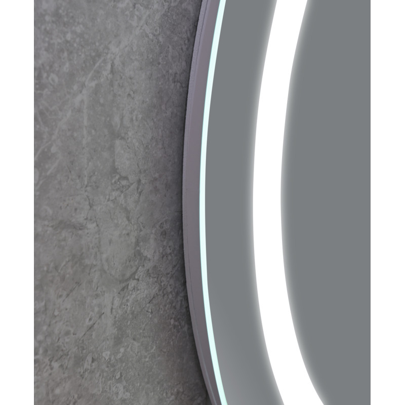 Дзеркало Mixxus Plain MC02-60 (годинник, LED-підсвічування, антизапотівання) (MI6012)