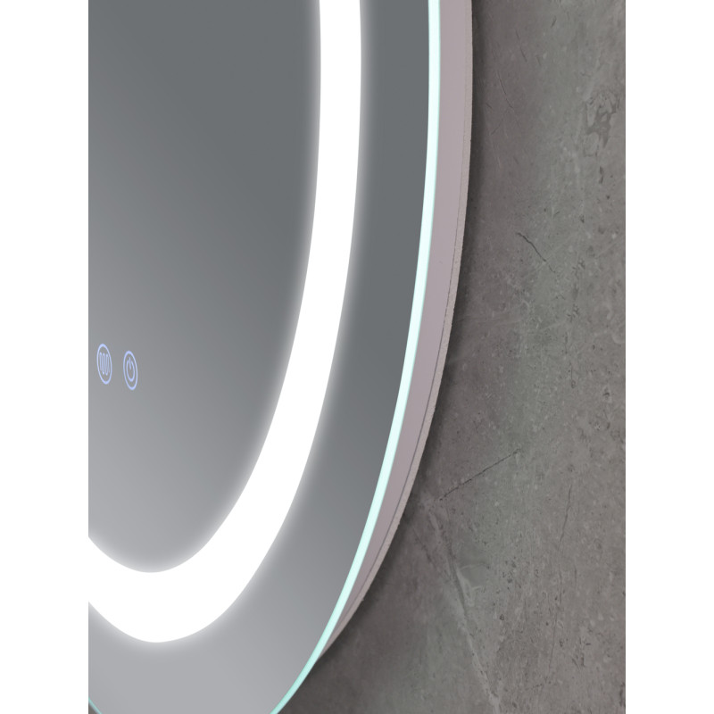 Дзеркало Mixxus Plain MC02-60 (годинник, LED-підсвічування, антизапотівання) (MI6012)