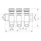 Коллектор вентильный с фитингом Koer KR.1124-3 1”x3 ways (KR2833)