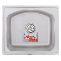 Кухонна мийка врізна з нержавіючої сталі квадратна Haiba 48x42 (decor) (HB0528) колір Сталевий