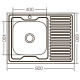 Кухонна мийка накладна з нержавіючої сталі прямокутна Zerix Z8060L-06-160E (Satin) (ZX1616) колір Сталевий