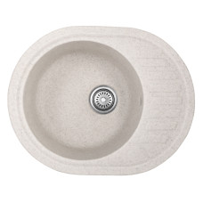 Кухонна мийка врізне з граніту овальне Haiba HB8311-G322 Beige 570x450x180 (HB0982) колір Бежевий