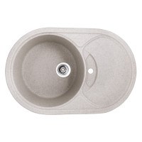 Кухонна мийка врізне з граніту овальне Haiba HB8310-G322 Beige 780x500x220 (HB0978) колір Бежевий