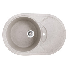 Кухонна мийка врізне з граніту овальне Haiba HB8310-G322 Beige 780x500x220 (HB0978) колір Бежевий