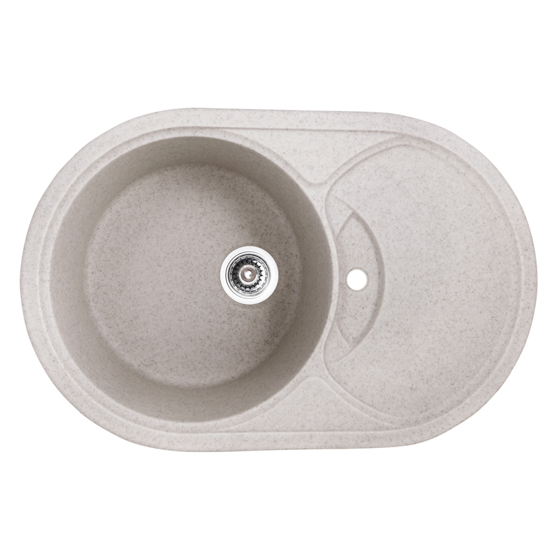 Кухонна мийка врізне з граніту овальне Haiba HB8310-G322 Beige 780x500x220 (HB0978) колір Бежевий