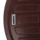 Кухонна мийка врізна з граніту овальна Zerix ZS-6250R-12 (ZX4552) колір Коричневий