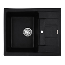 Кухонна мийка врізне з граніту прямокутне Haiba HB8210-G226 Black 620x500x200 (HB0983) колір Чорний