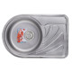 Кухонна мийка врізна з нержавіючої сталі овальна Haiba 67x44 (decor) (HB0557) колір Сталевий