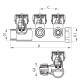 Коллектор вентильный с фитингом Koer KR.1121-4 3/4”x4 ways (KR2652)