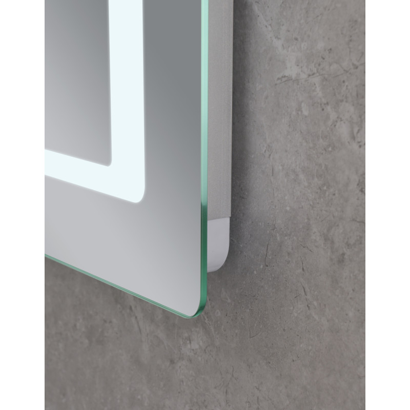 Дзеркало Mixxus Style MR03-90x70 (годинник, LED-підсвічування, антизапотівання) (MI6007)
