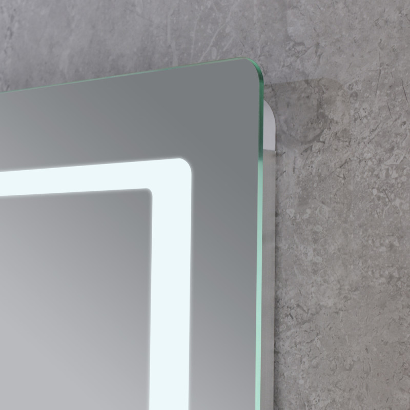 Дзеркало Mixxus Style MR03-90x70 (годинник, LED-підсвічування, антизапотівання) (MI6007)