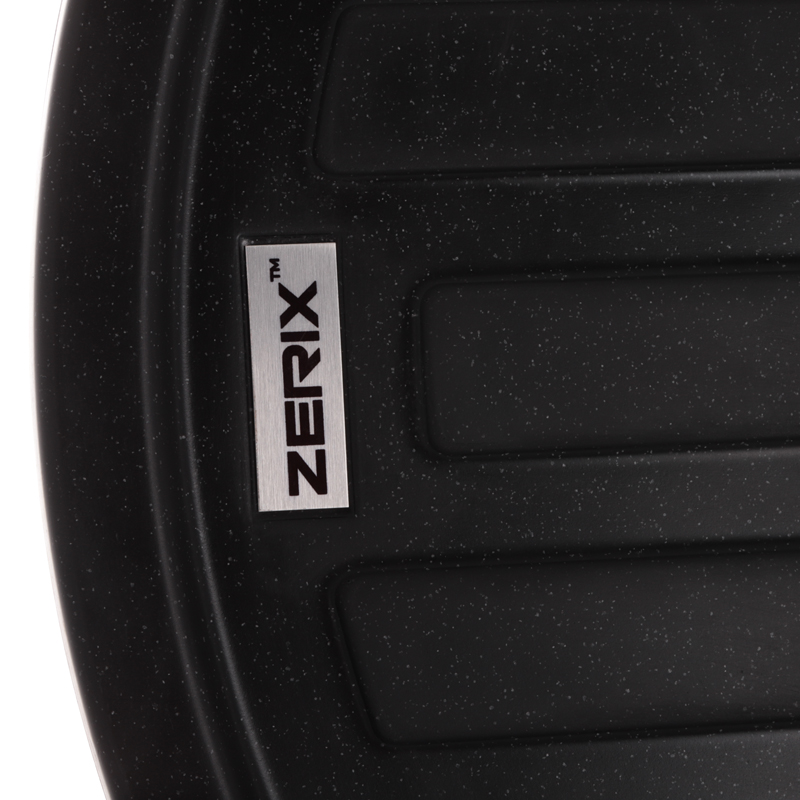 Кухонна мийка врізна з граніту овальна Zerix ZS-6250R-03 (ZX4548) колір Чорний