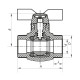 Кран шаровый PPR КШ Koer (бабочка) для горячей воды 25 (Koer K0182.PRO) (KP0235)