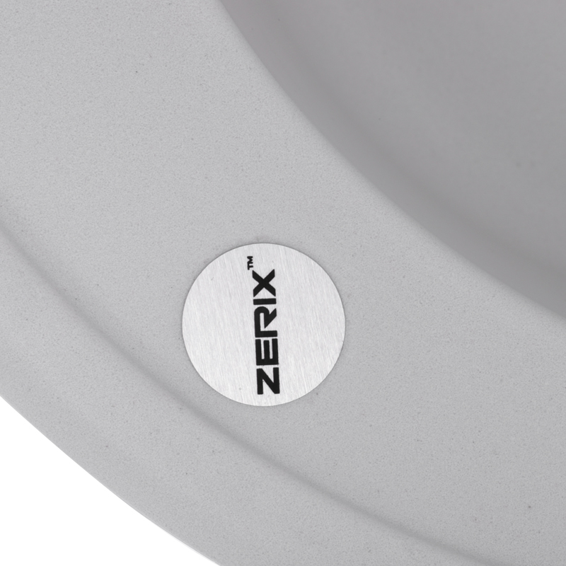 Кухонна мийка врізна з граніту кругла Zerix ZS-510R-01 (ZX4531) колір Білий