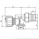 Кран радиаторный термостатический Roho R5170-050 - 1/2" (М30х1,5) осевой (RO0126)