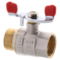 Кран шаровый Waterpro 3/4" ГШБ (стальная бабочка) (WP2908)