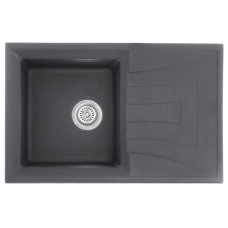 Кухонна мийка прямокутна з граніту Haiba HB8104-G228 Gray 780x500x200 (HB0988) колір Сірий