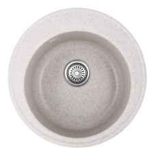 Кухонна мийка врізна з граніту кругла Haiba HB8301-G322 Beige 490x180 (HB0974) колір Бежевий