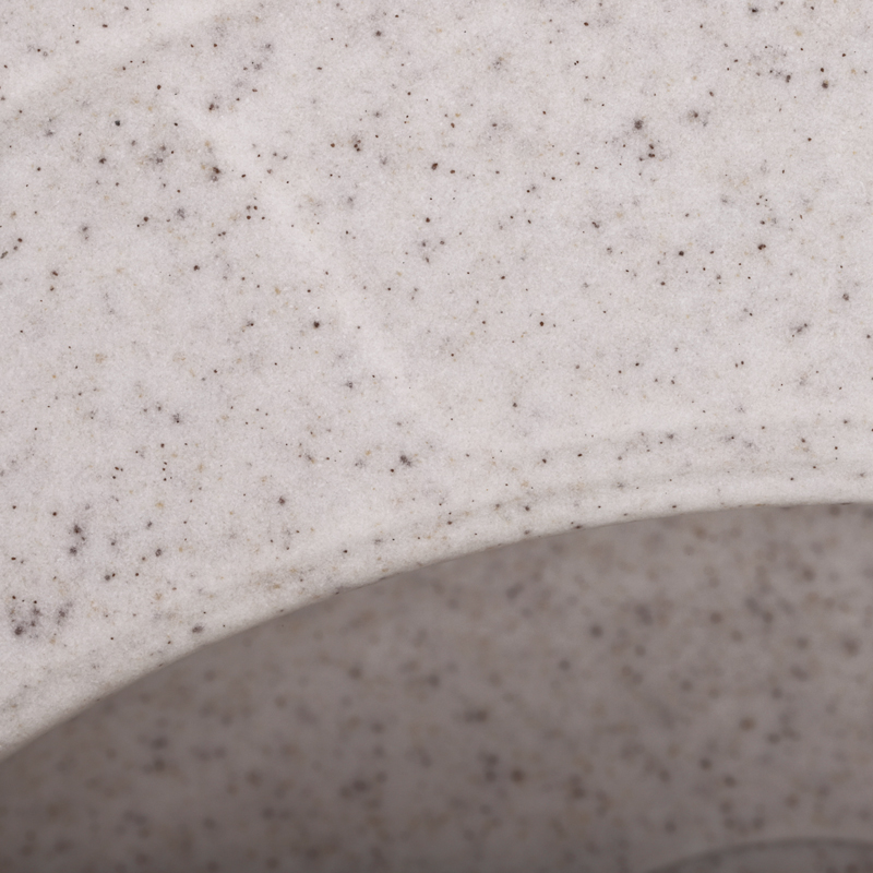 Кухонна мийка врізна з граніту кругла Haiba HB8301-G322 Beige 490x180 (HB0974) колір Бежевий