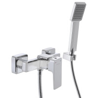 Змішувач для душу джойстиковий з латуні Mixxus Premium Kvadro 003 (MI5805) колір сталевий