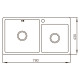 Кухонна мийка врізна з нержавіючої сталі прямокутна Mixxus MX7843-220x1.0-Satin (MX0564) колір Сталевий