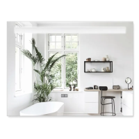 Дзеркало Mixxus Strong MR05-100x60 (годинник, LED-підсвічування, антизапотівання) (MI6009)