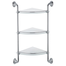 Полиця кутова Zerix LR1507-3 триярусна скляна