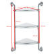 Полиця кутова Zerix LR1507-3 триярусна скляна
