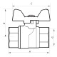 Кран шаровый 3/4" ГГБ газ (NF.712) Nolf (NF2946)