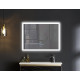 Дзеркало Mixxus Flat MR04-100x60 (годинник, LED-підсвічування, антизапотівання) (MI6008)
