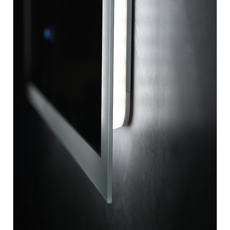Дзеркало Mixxus Flat MR04-100x60 (годинник, LED-підсвічування, антизапотівання) (MI6008)