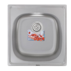 Кухонна мийка врізна з нержавіючої сталі квадратна Haiba 50x47 (decor) (HB0541) колір Сталевий