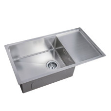 Кухонна мийка врізна з нержавіючої сталі прямокутна Mixxus MX7844-200x1.2-Satin (MX0560) колір Сталевий