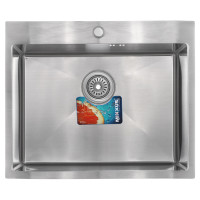 Кухонна мийка врізна з нержавіючої сталі прямокутна Mixxus MX6050-185x1.0 (Satin) (MX0657) колір Сталевий