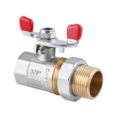 Кран с американкой 3/4" красный СК (ART 400) (WP0082)
