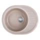 Кухонна мийка врізне з граніту овальне Haiba HB8311-G319 sand 570x450x180 (HB0981) колір Пісочний