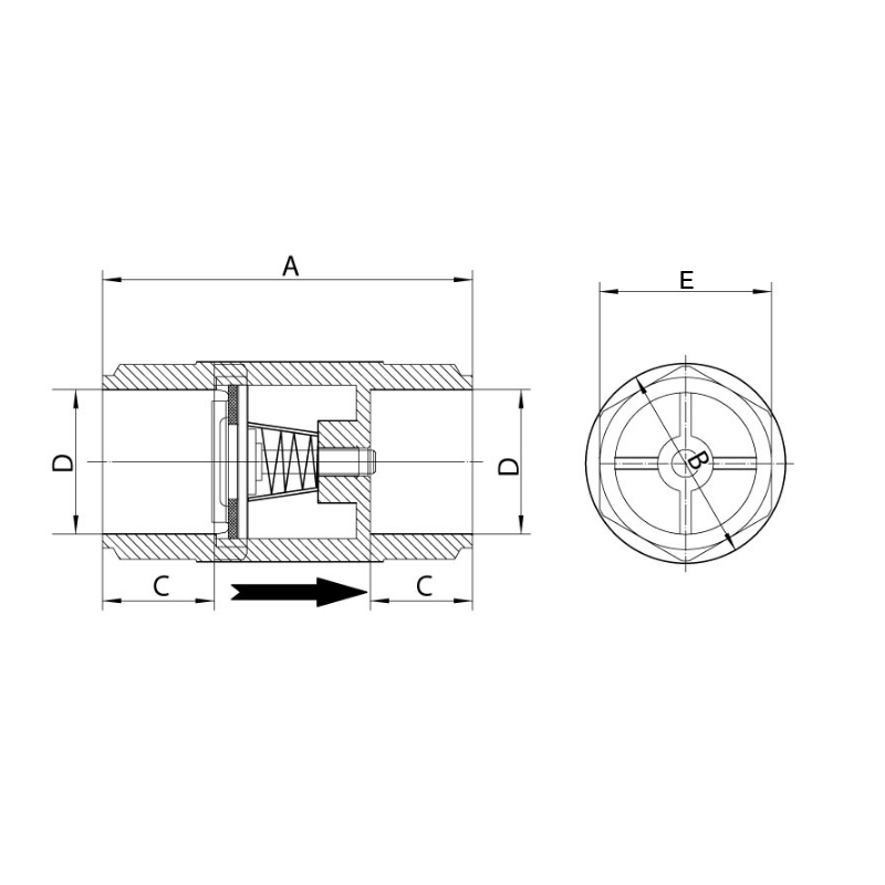 Клапан обратный Koer K0251.PRO - 20 PPR (KP2610)