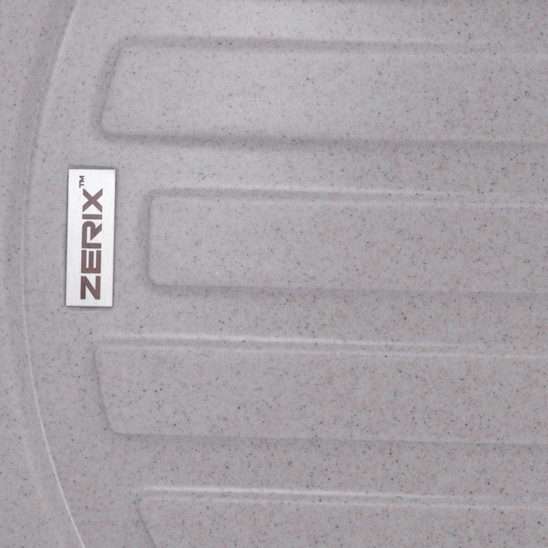 Кухонна мийка врізна з граніту овальна Zerix ZS-7750R-07 (ZX4558) колір Мармуровий