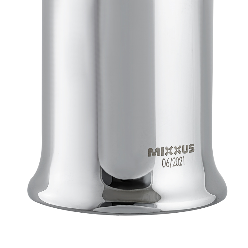Змішувач для умивальника джойстиковий з латуні з коротким виливом Mixxus Premium Edem 001 (MI5833) колір Сталевий
