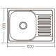 Кухонна мийка врізна з нержавіючої сталі прямокутна Zerix Z6350-06-160D (decor) (ZM0562) колір Сталевий